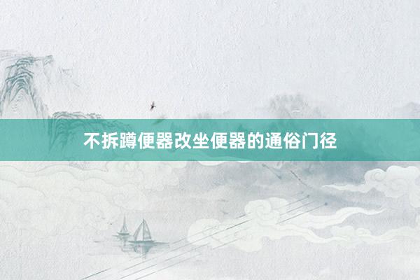 不拆蹲便器改坐便器的通俗门径